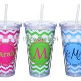 16 oz Color Changing Plastic Double Wall Tumbler With Removable Paper thumbnail-2
