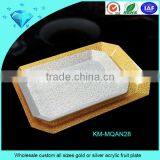 Shenzhen Custom Made Leaf Shape Acrylic Gold Serving Trays Wholesale thumbnail-5
