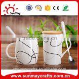 Wholesale Custom High Quality Ceramic Mug With Spoon thumbnail-4