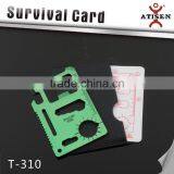 Colorfull Green Survival Card ,Card Type Mini Stainless Steel Multi-functional Tool thumbnail-3