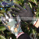 NMSAFETY Cheap 13 Guage Camouflage Nylon/polyester Liner Latex Coated Work Gloves thumbnail-1