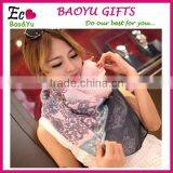 High Quality Gradual Colors Voile Female Scarves Shawl Wrap Long Foulard Women Scarf Flower Print thumbnail-2