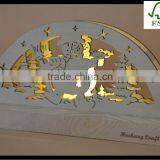 Snowman Christmas Wooden Laser Cutting Decorations thumbnail-2