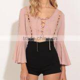 Women Fashion Clothes Crochet Detail Crop Top Summer Top and Blouses for Women thumbnail-1