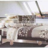 100%polyester Digital Printed Leaves Luxury Diamond Velvet Bedding Set thumbnail-1