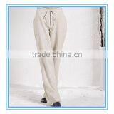 New Fashion Office Lady Wide Leg Pants Linen Casual Elephant Long Palazzo Pants thumbnail-3