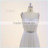 New Fashion Jewel Beaded Sleeveless Chiffon Weddings Bridesmaid Dresses Long thumbnail-5