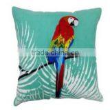 Parrot Design Embroidered Cushion Cover thumbnail-1
