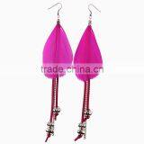 Funky Feather Earrings,jewelry Feather Charm Pendant Earrings,long Feather Accessories Earrings thumbnail-2