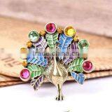 Fashion Enamel Peafowl Rings With Rhinestone, Fashion Antique Rings, Personalized Rings thumbnail-1