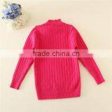 2015 TRENDY DESIGN KNITTED SWEATERS SOLID KIDS GIRLS PULLOVER SWEATERS APPLIQUED WITH BREASTPIN thumbnail-4