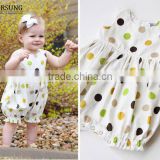 2017 New Design baby girl clothes cute polka dots sleeveless Cotton Summer newborn Baby Romper
