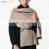 100% Pure Cashmere Cable Wrap/Shawl Pashmina Shawl/Wrap thumbnail-1