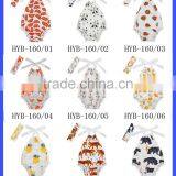 High Quality Kids St. Patricks Day Item Clover Printed Halter Design Newborn Baby Hairboll Romper thumbnail-4