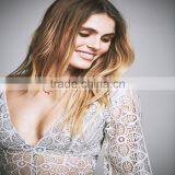 YIHAO2015 Fashion High Quality White Body-con Long Sleeve Design Party Lace Sexy Dress For Women China Supplier thumbnail-4