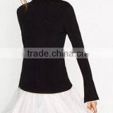 EY0878S 2016 Winter Ladies Red Mock Turtleneck Poncho Sweater thumbnail-3