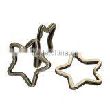 Pentagram Star Antique Bronze Iron Based Alloy Metal Keychain Findings thumbnail-1