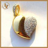 Usb Flash Drive 2017 Fashion Jewelry Crystal Heart USB 2.0 Flash Pen Drive Memory Stick Disk 8GB thumbnail-4