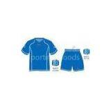 Blue Soccer Team Uniforms Football Jerseys With Shorts For Recreation League