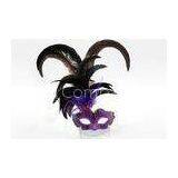 Feather Colombina Carnival Venetian Masks Purple Butterfly For Christmas thumbnail-1