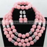Plastic Necklace Nigerian Wedding Earrings African Bangles Jewelry Sets thumbnail-5