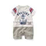 2016 Summer Navy Style Stripe Baby Boy Romper thumbnail-2
