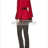 China New Women Elegant Fashion Long Sleeve Cashmere Peplum Jacket thumbnail-4