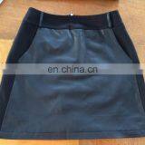 Ladies Fitness Ponti Leather Skirt With Two Pockets at Back thumbnail-1