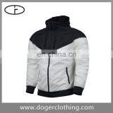 Black White Long Sleeve Mens Zipper Hoodie Sweatshirt in Good Quality thumbnail-1