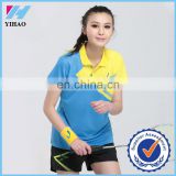 Wholesale women's tennis badminton wear tennis wear jerseys volleyball clothing Golf clothing Yihao custom