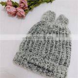 Hot Sale Fashion Custom Embroidered Knitted Beanie Hat Marten Hair thumbnail-5
