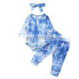 Ribbed Two Piece Set Tie Dye Outfits Toddler Girl Clothes thumbnail-3