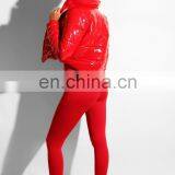 Hot Wholesale Fashion Ladies Girls Women Winter Pu Cropped Down Coat thumbnail-4