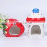 Cute Cartoon Fruit Small Animals House Cave Ceramic Pet Nest For Hamster thumbnail-3