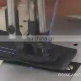 Double Needles Heavy Duty Lockstitch Flat Bed Industrial Sewing Machine for Leather thumbnail-1