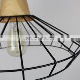 Hanging Lamp Vintage Industrial Iron Metal Black Wire Cage Suspended Ceiling Lighting for Interior Decoration thumbnail-3