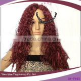 beauty carmine curly fake synthetic hair party wig