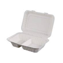 Sugarcane Material Disposable Clamshell Bagasse Food Containers Biodegradable Bagasse thumbnail-1