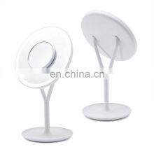 USB Charging Smart Cosmetic Mirror Desktop LED Makeup Mirror With Light 5x Magnification Beauty Makeup Mirror thumbnail-5