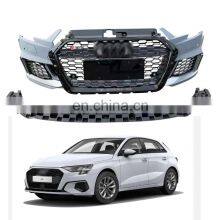 Car Body Kits Front Rear Bumper Kits Spare Parts Car Modification Upgrade for Audi A3 RS3 2017 to 2020 thumbnail-1
