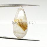 Beautiful Rutile Cabochon Gemstone / Gold Needles Rutile Cabs Stone / Smooth Rutile thumbnail-3