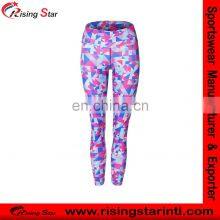 Custom Design Wholesale Price Sparkle Blue Lady Sublimation Printing Leggings for Women thumbnail-2