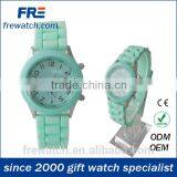 New Fashion Ladies Genewa Silicone Watches With Stone Three Dial Rubber Geneva Watch thumbnail-2