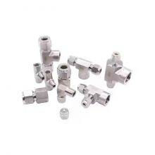 Top Sale Npt Bspp Bspt Stainless Steel Compression Fittings and Double Ferrule Tee Fittings 1/8in to 1in and 2mm to 25mm OEM&ODM thumbnail-1