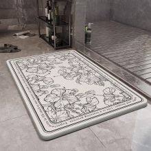 OEM ODM Floral Absorbent Diatomaceous Stone Bath Mat Manufacturer thumbnail-3