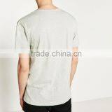 Casual Lightweight Mens Plain Raw Cuff T- Shirts Custom thumbnail-2