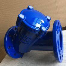 DIN Ball Type Check Valve Soft Seal PN10 PN16 150LB DN40-300 Ductile Cast Iron GGG50 Flange Swing Direction thumbnail-1