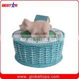 Polyresin Timer With Pig on the Top thumbnail-1