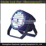 Cheap LED stage lighting high quality 54x3w led par 64 IP65 DMX512 Par64 RGBW