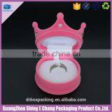 Beautiful Creative Velvet Surface Paperboard Jewelry Box Crown Shape Ring Box thumbnail-1